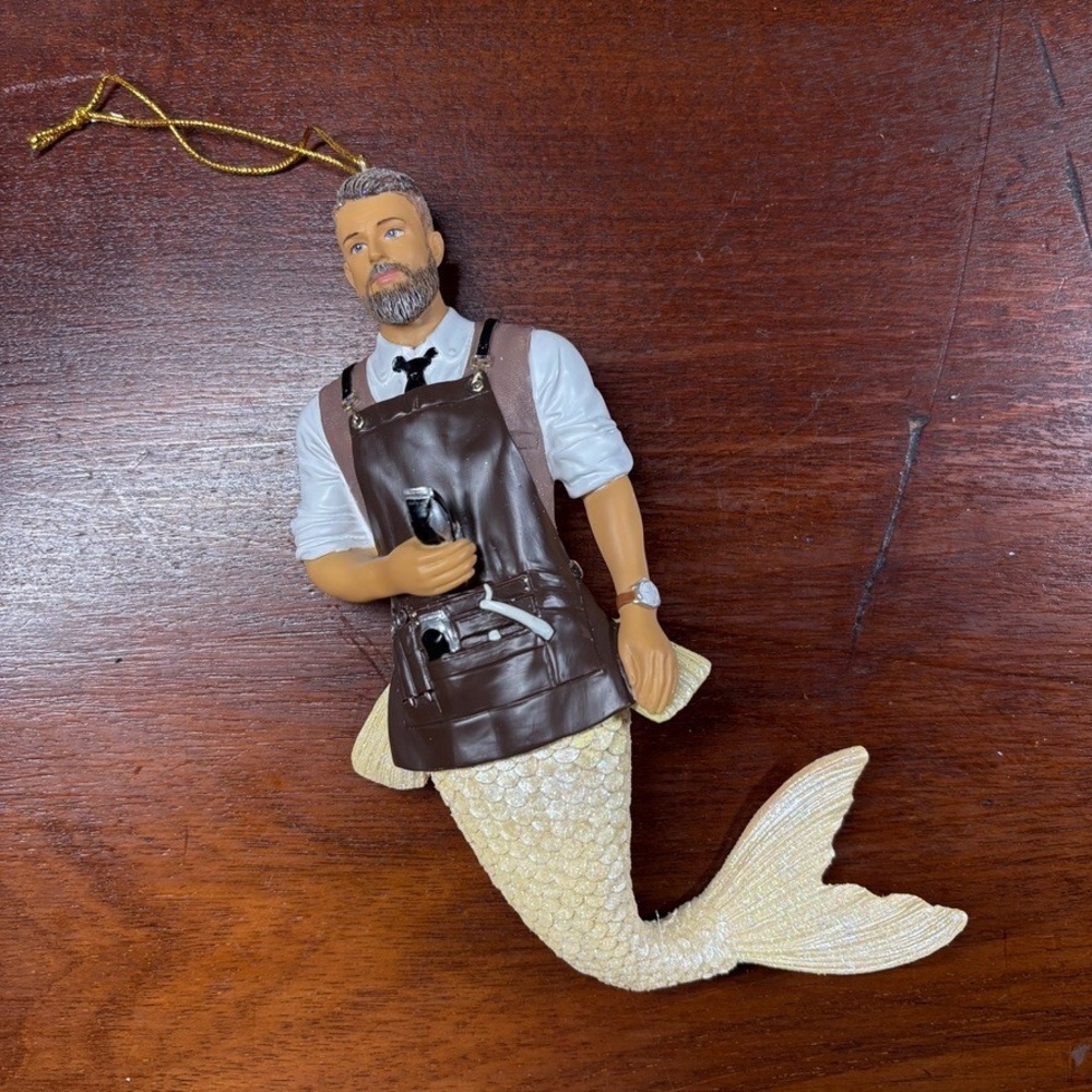 December Diamonds Fresh Cut Merman Barber Christmas Ornament 2022 New in Box - Picture 3 of 6